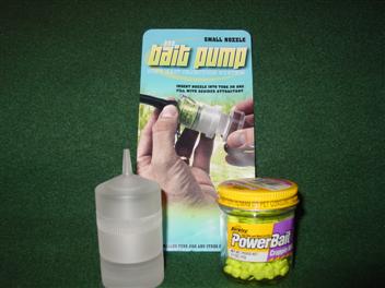 The Bait Pump can be used in Crappie tubes, as well as solid bodied baits.